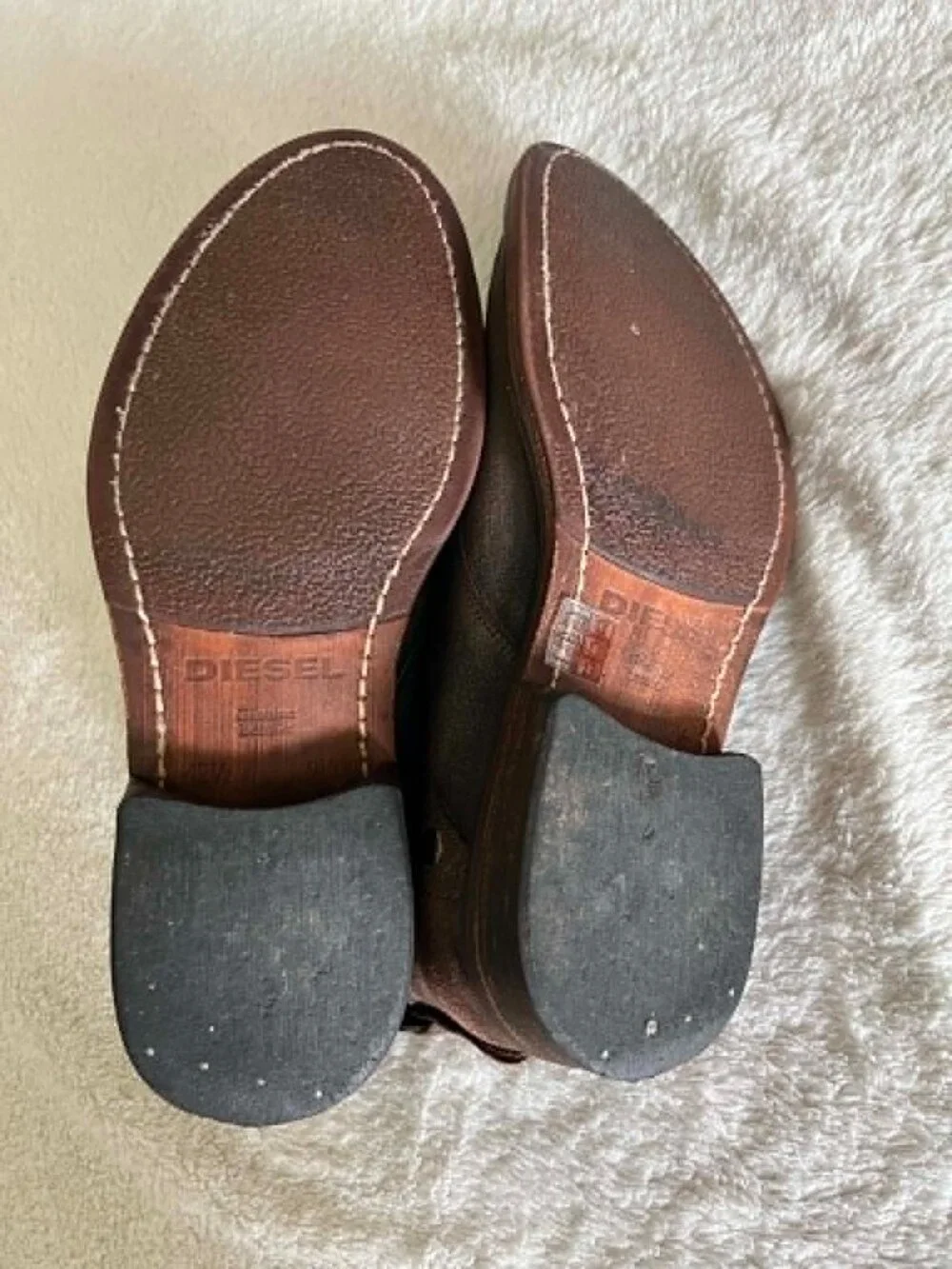 Vintage Diesel Plucky 10 Boots Suede Brown Men's size 9.5